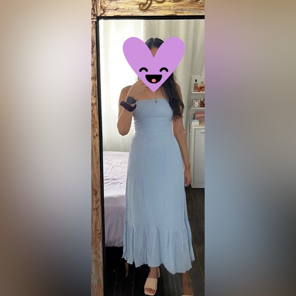 Reformation Arta Dress size 4 mineral blue - Picture 4 of 10